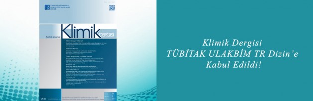 KLİMİK Dergisi TÜBİTAK ULAKBİM TR Dizin’e Kabul Edildi