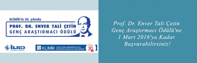 Prof Dr Enver Tali Çetin Genç Araştırmacı Ödülü'ne 1 Mart 2016'ya Kadar Başvurabilirsiniz