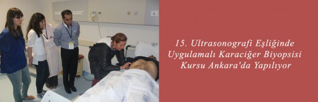 15 Ultrasonografi Eşliğinde Uygulamalı Karaciğer Biyopsisi Kursu Ankara'da Yapılıyor