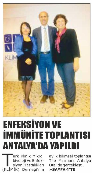 Antalya_Akdeniz_Güncel_12_Mart_2016 (ENFEKSİYON_VE_İMMÜNİTE_TOPLANTISI_ANTALYA_DA_YAPILDI)