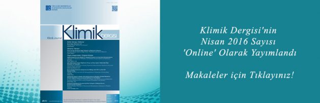 Klimik Dergisi'nin Nisan 2016 Sayısı 'Online' Olarak Yayımlandı