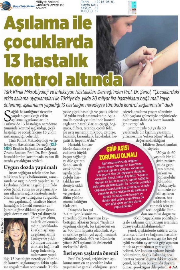 Milliyet_Ankara-AŞILAMA_İLE_ÇOCUKLARDA_13_HASTALIK_KONTROL_ALTINDA-01.05.2016