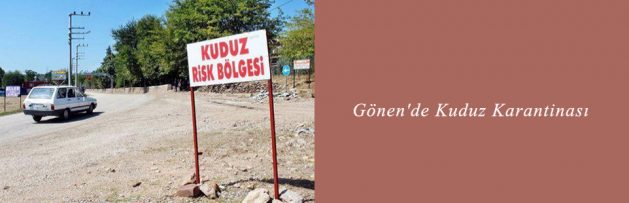 Gönen'de Kuduz Karantinası